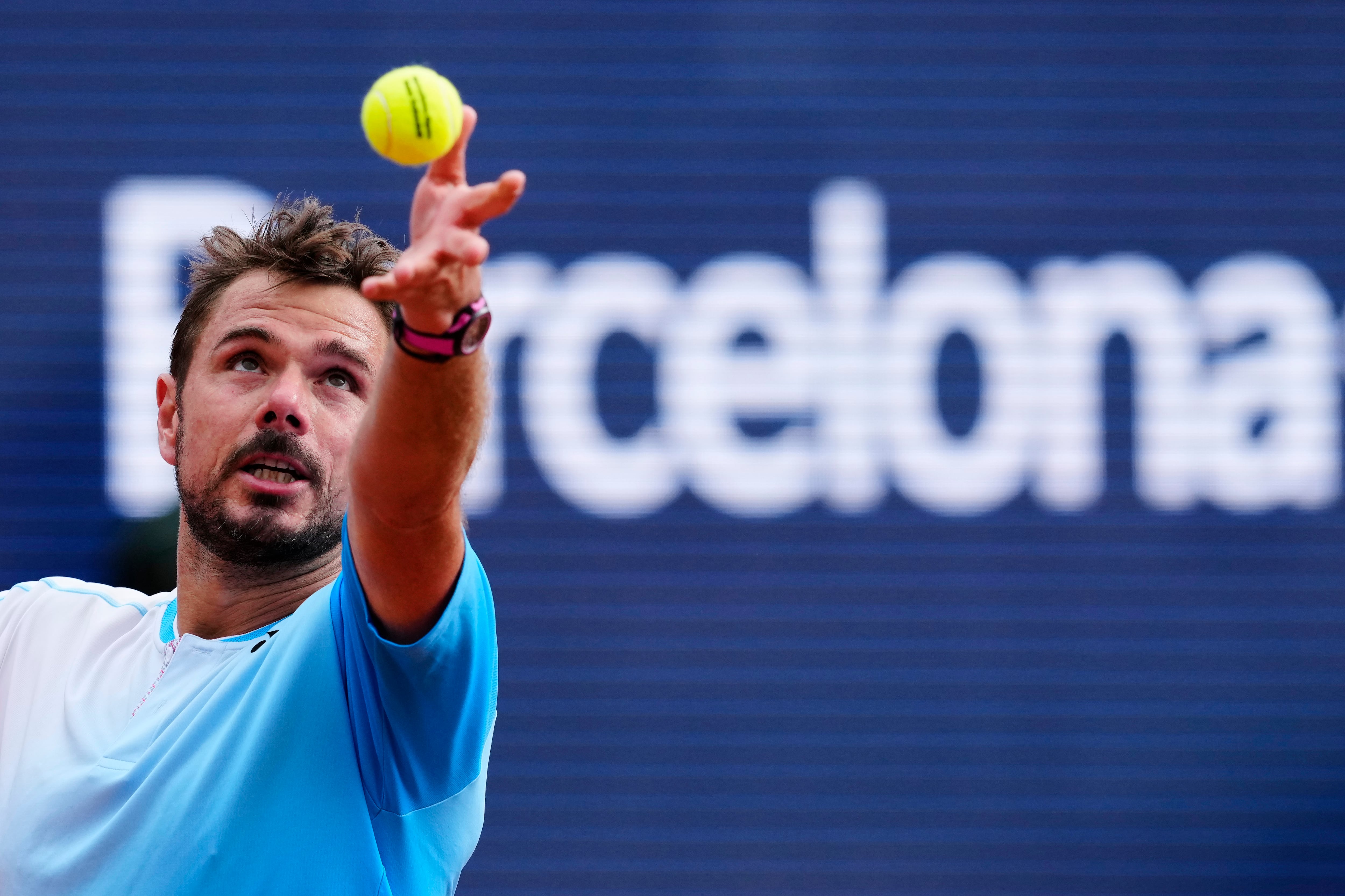 Stanislas Wawrinka, durante su partido ante Cameron Norrie en el Conde de Godó