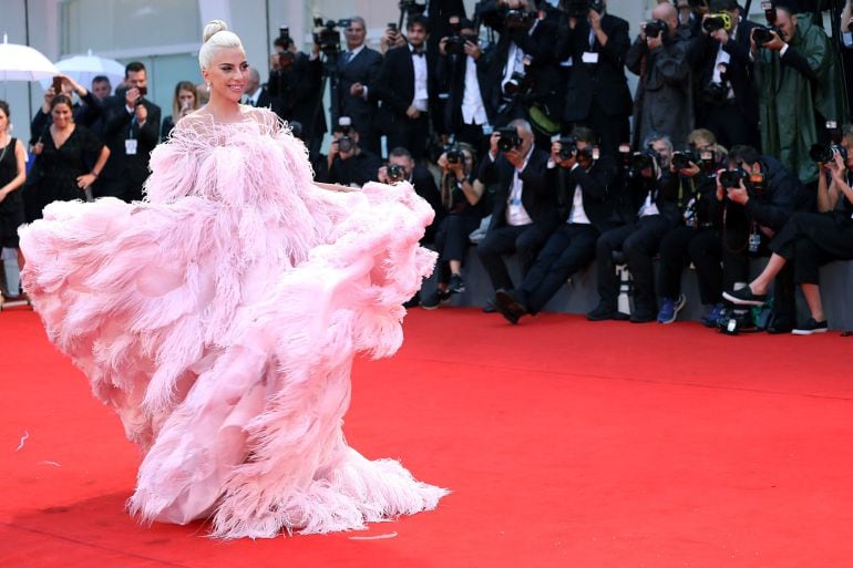 Lady Gaga walks the red carpet ahead of the &#039;A Star Is Born&#039; screening during the 75th Venice Film Festival at Sala Grande on August 31, 2018 in Venice, Italy