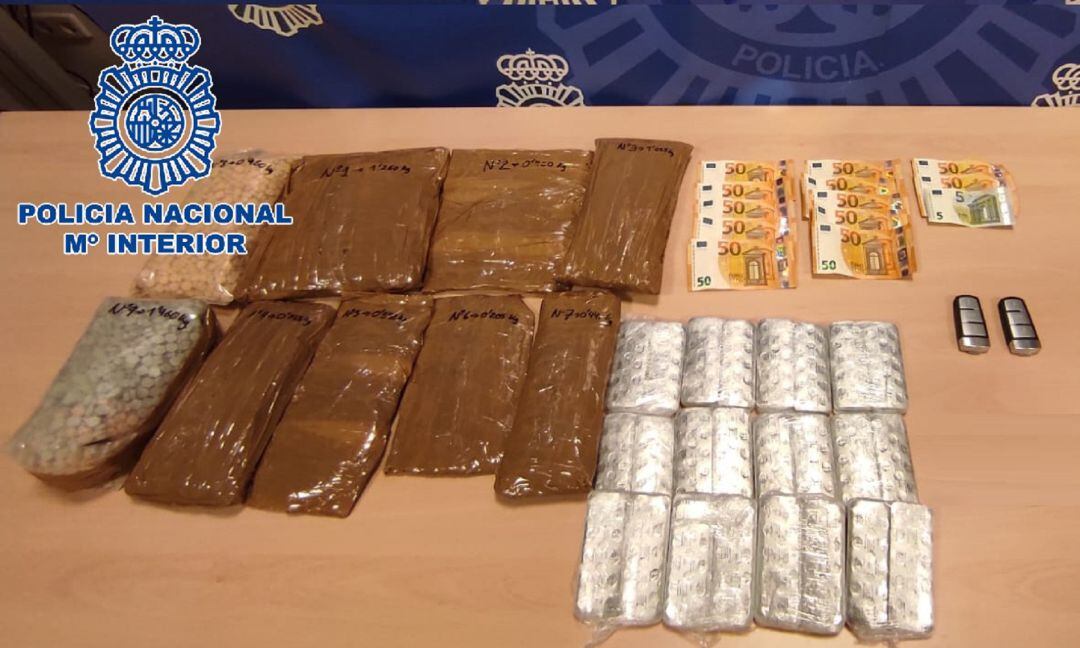 Pastillas incautadas por la Policía.