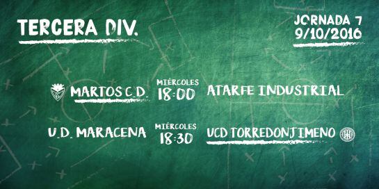 Partidos de la s&eacute;ptima jornada de la Tercera Divisi&oacute;n.