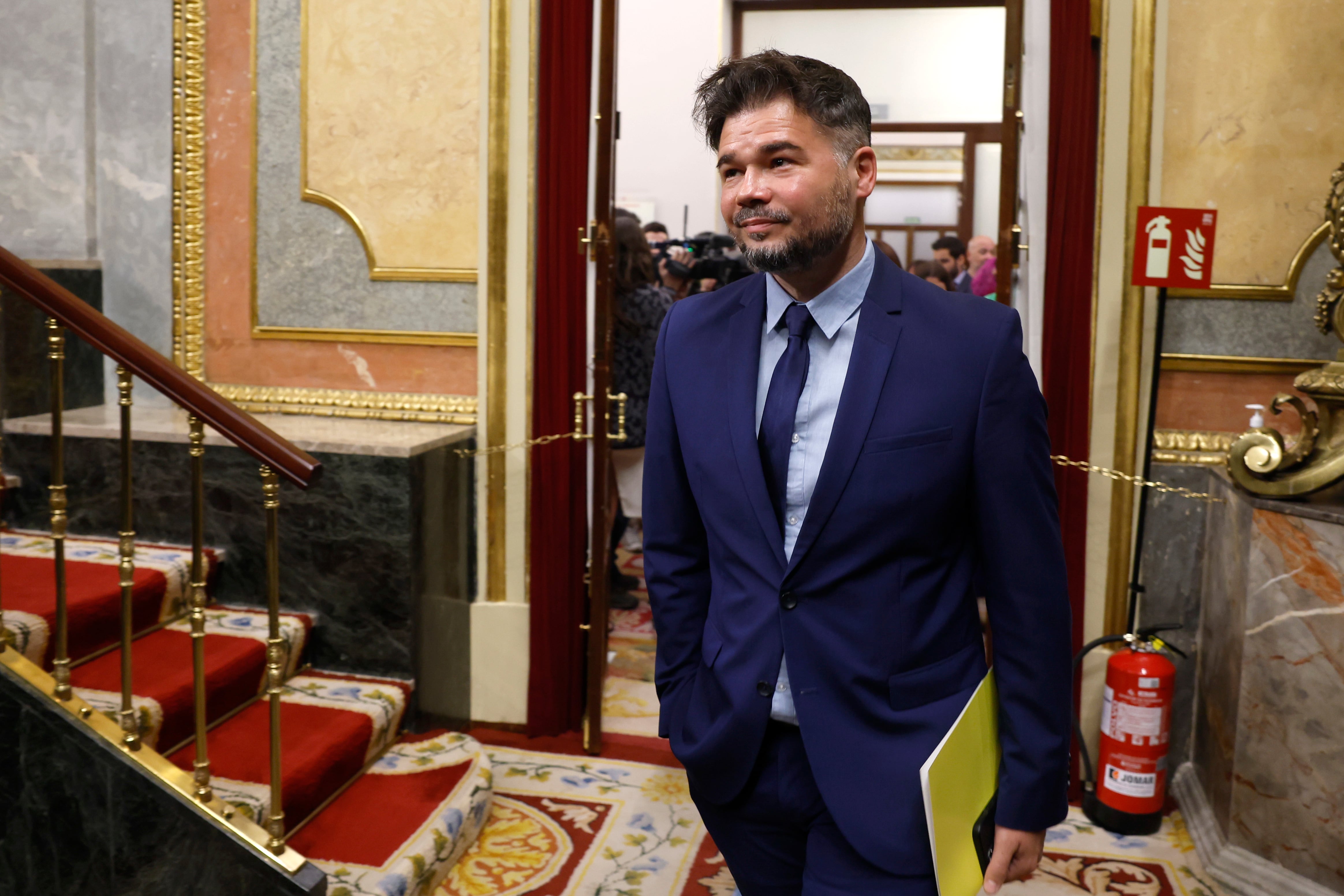 El portavoz de ERC, Gabriel Rufián, en el Congreso.