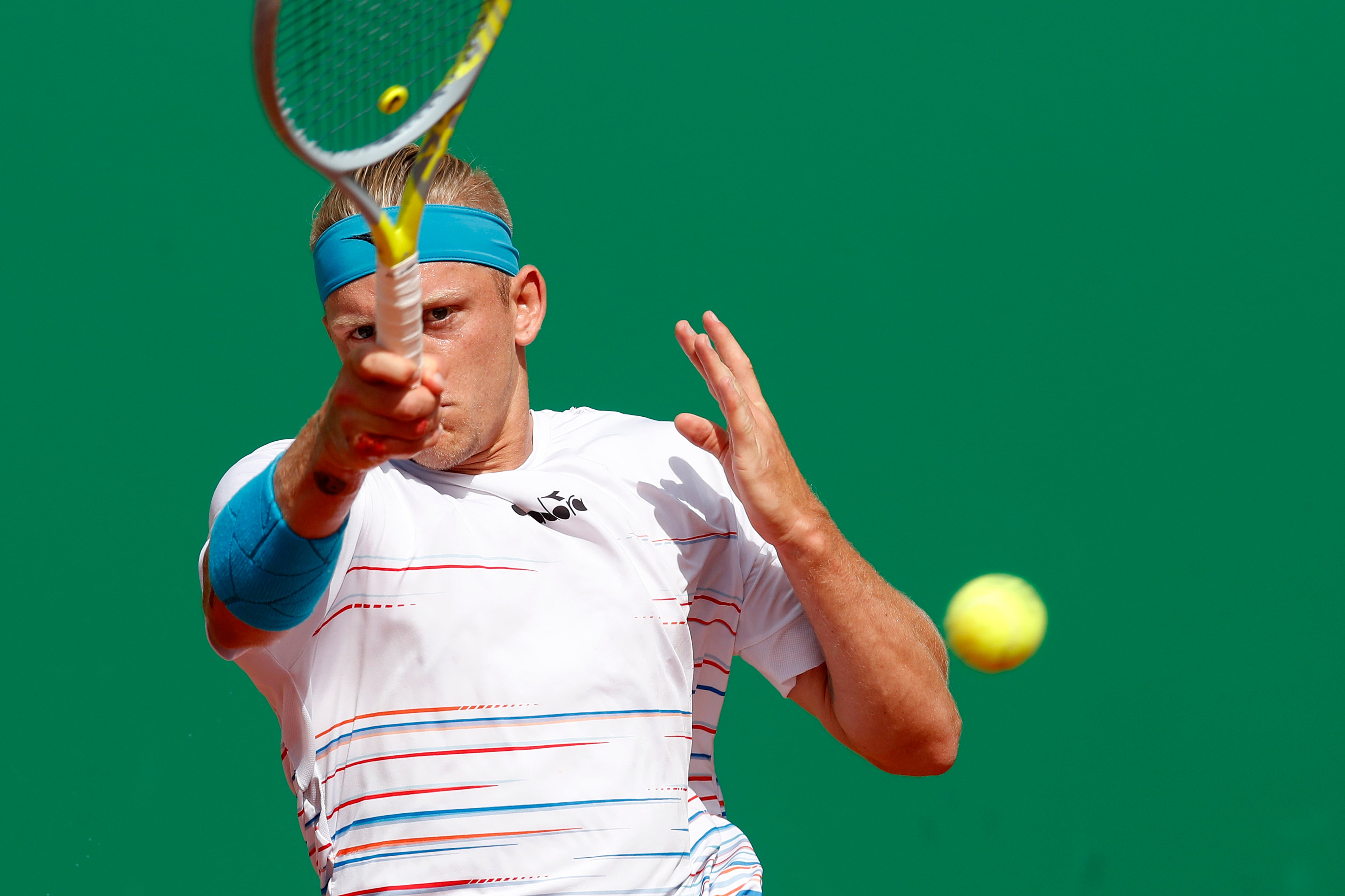 Alejandro Davidovich Fokina durante su partido contra Taylor Fritz en Montecarlo