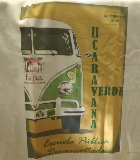 Imagen de las camisetas de la &#039;Caravana verde&#039;.