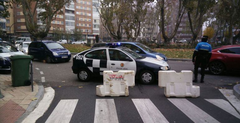 Corte en la calle Nicolás Salmerón