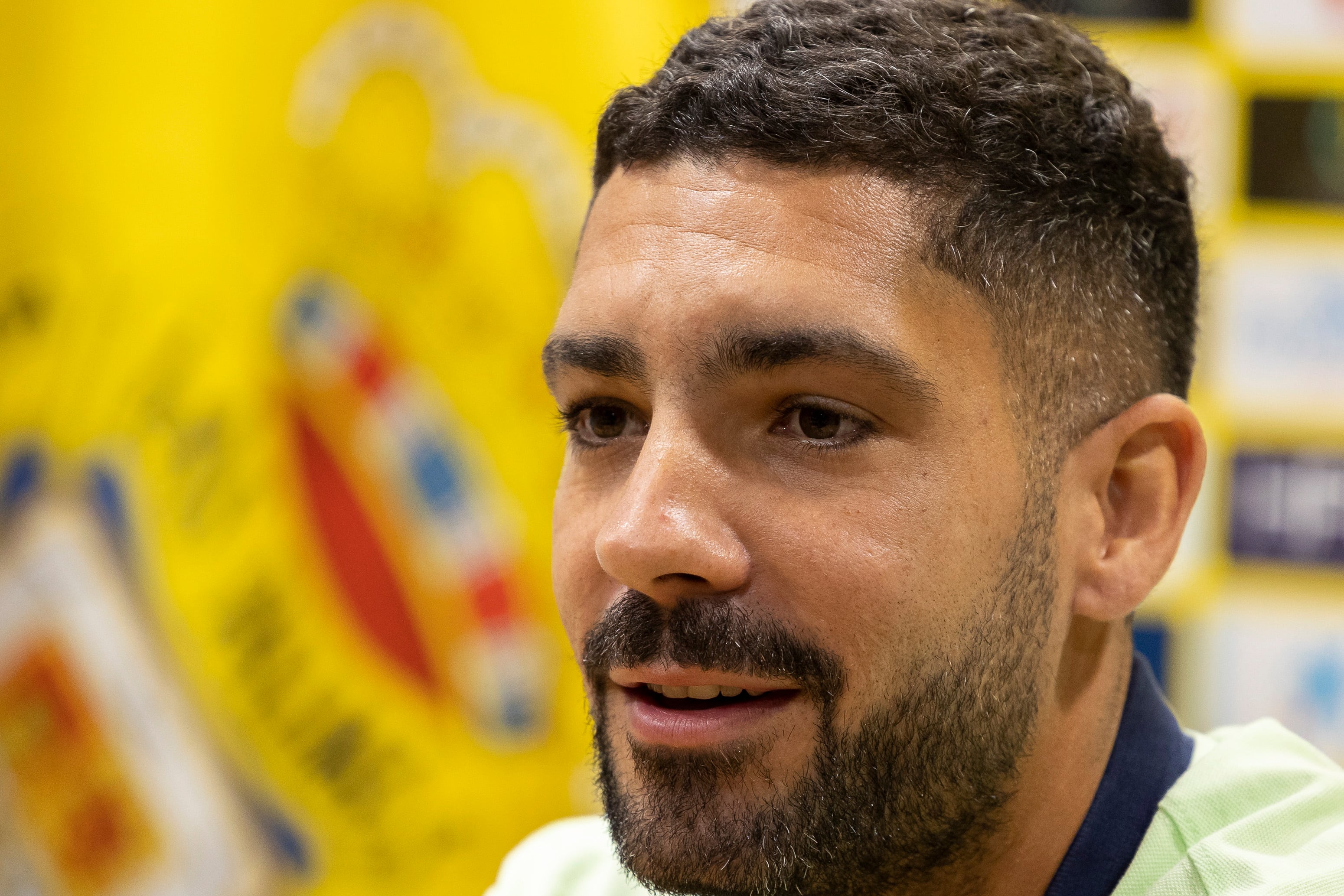 LAS PALMAS DE GRAN CANARIA (ESPAÑA), 27/08/2024.-- El jugador de la UD Las Palmas Alex Suárez ha analizado en rueda de prensa el partido de esta semana contra el Real Madrid en la tercera jornada de LaLiga EA Sports. EFE/Quique Curbelo
