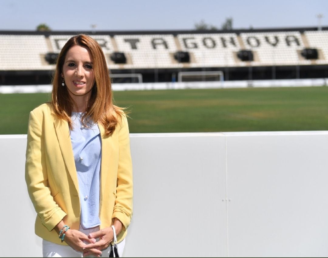 Rebeca García el día de su presentación en el Cartagonova