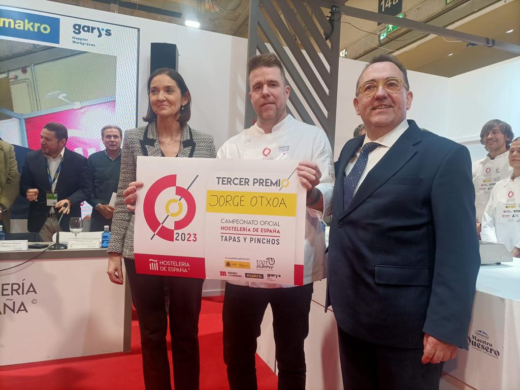 Jorge Otxoa de Restaurante El Merca&#039;o, ganador del tercer premio en el I Campeonato oficial Hostelería de España - Tapas y Pinchos