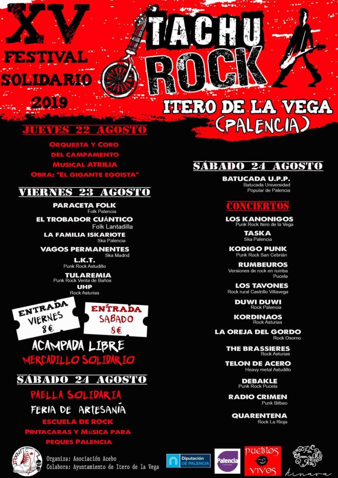 El festival solidario Tachurock de Itero de la Vega alcanza su décimoquinta edición