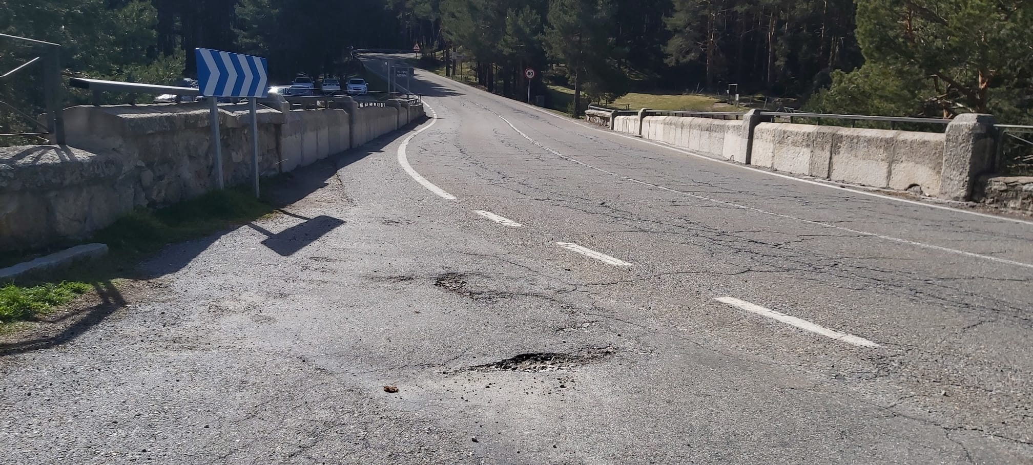 Zona de la CL 601 conocida como &quot;Puente de la Cantina&quot;