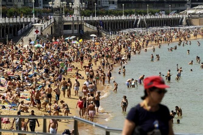 Fotografía de la playa de la Concha, en San Sebastián