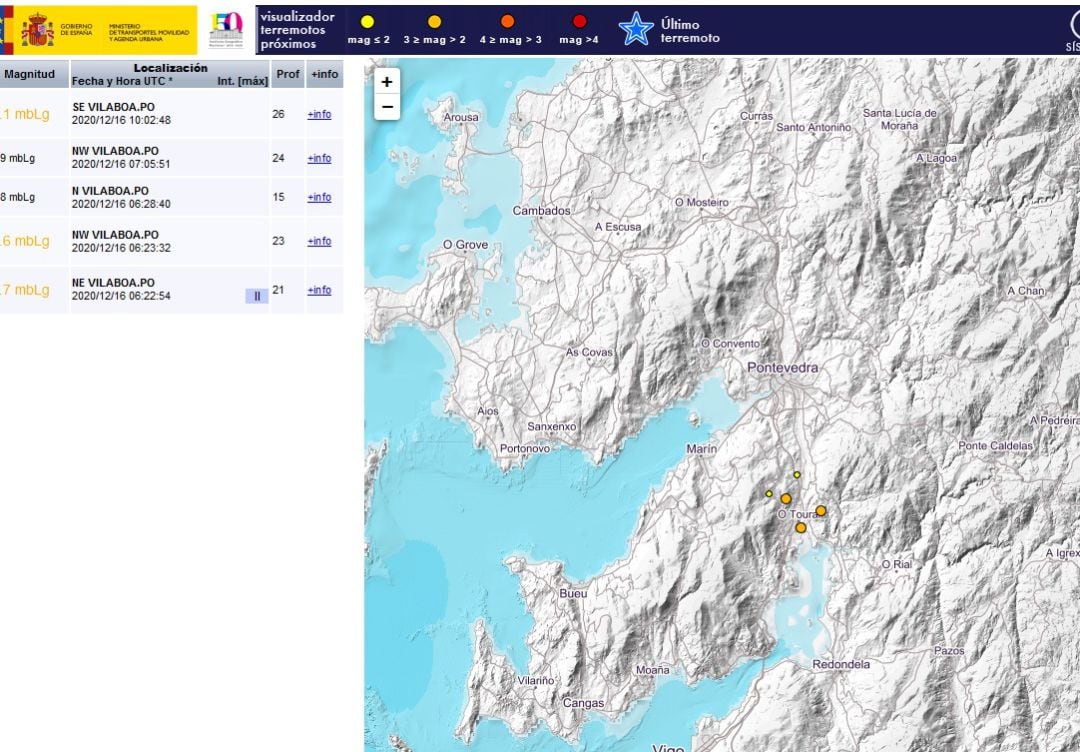 Terremoto en Vilaboa