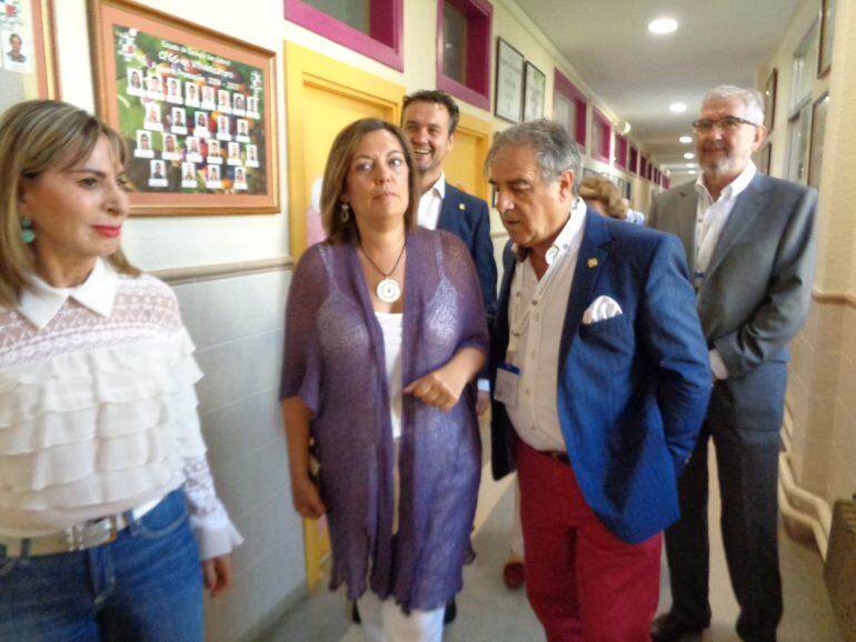 Milagros Marcos a su llegada a San Gabriel Ciudad de la Educación