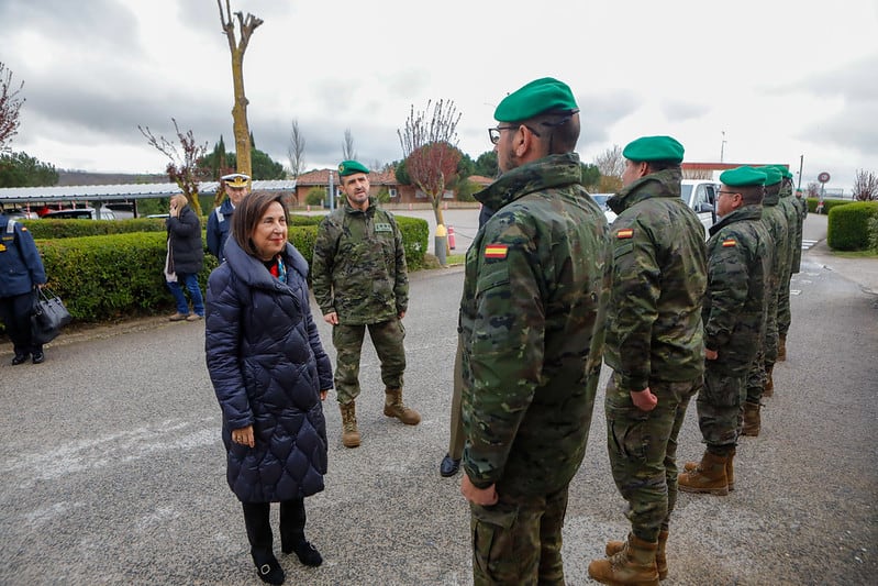 La ministra de Defensa, Margarita Robles, ha visitado la Compañía de Municionamiento 613 en Ibeas de Juarros (Burgos)