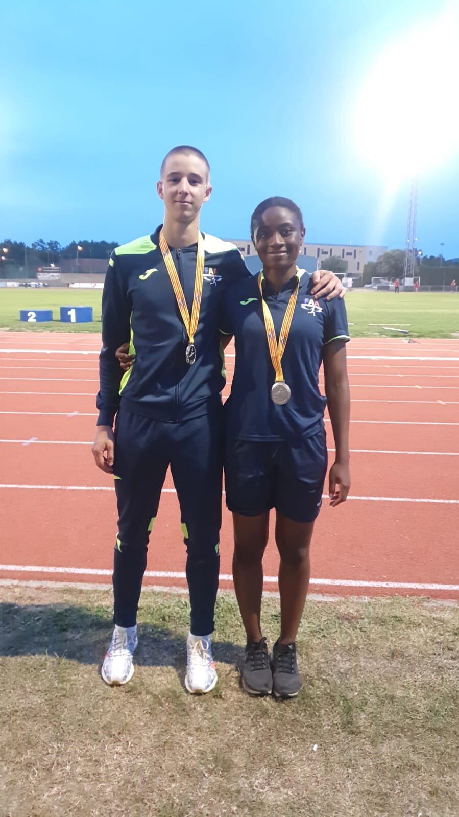 Lerato Pagés i Pol Herreros, subcampions de Catalunya sub20.