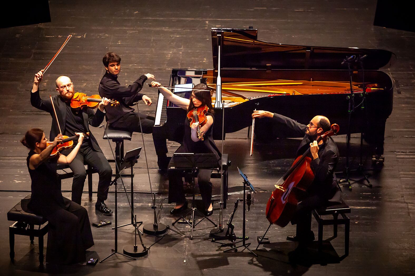 El pianista italiano Cecino Elia durante una de las pruebas del Premio Jaén de Piano.
