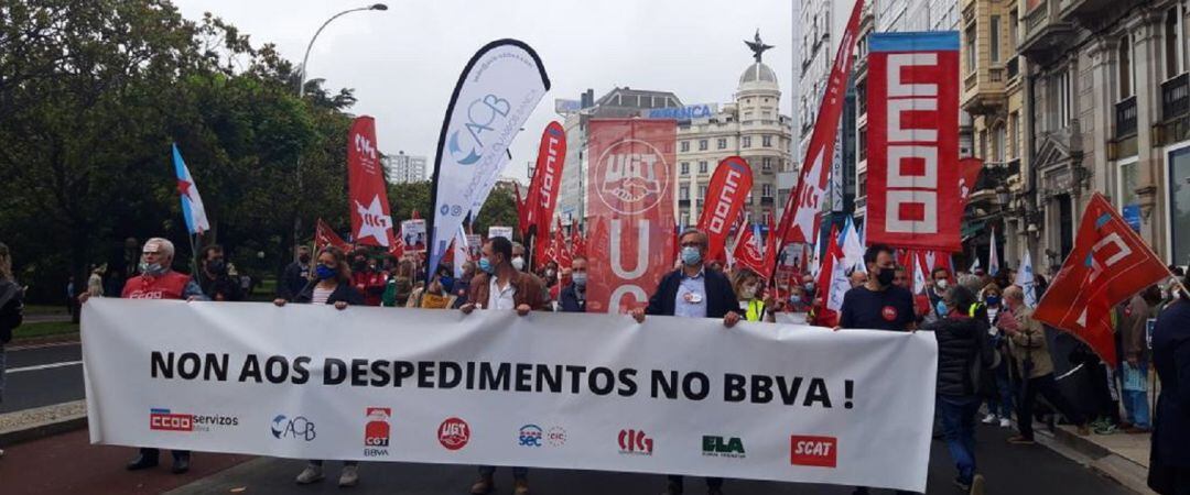 Concentración de los trabajadores del BBVA