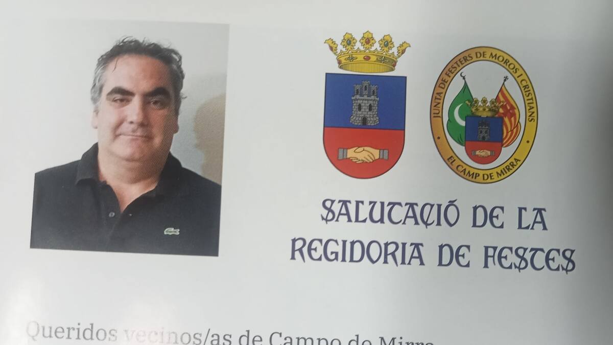 José Vicente Mtnez, concejal de fiestas de Campo de Mirra