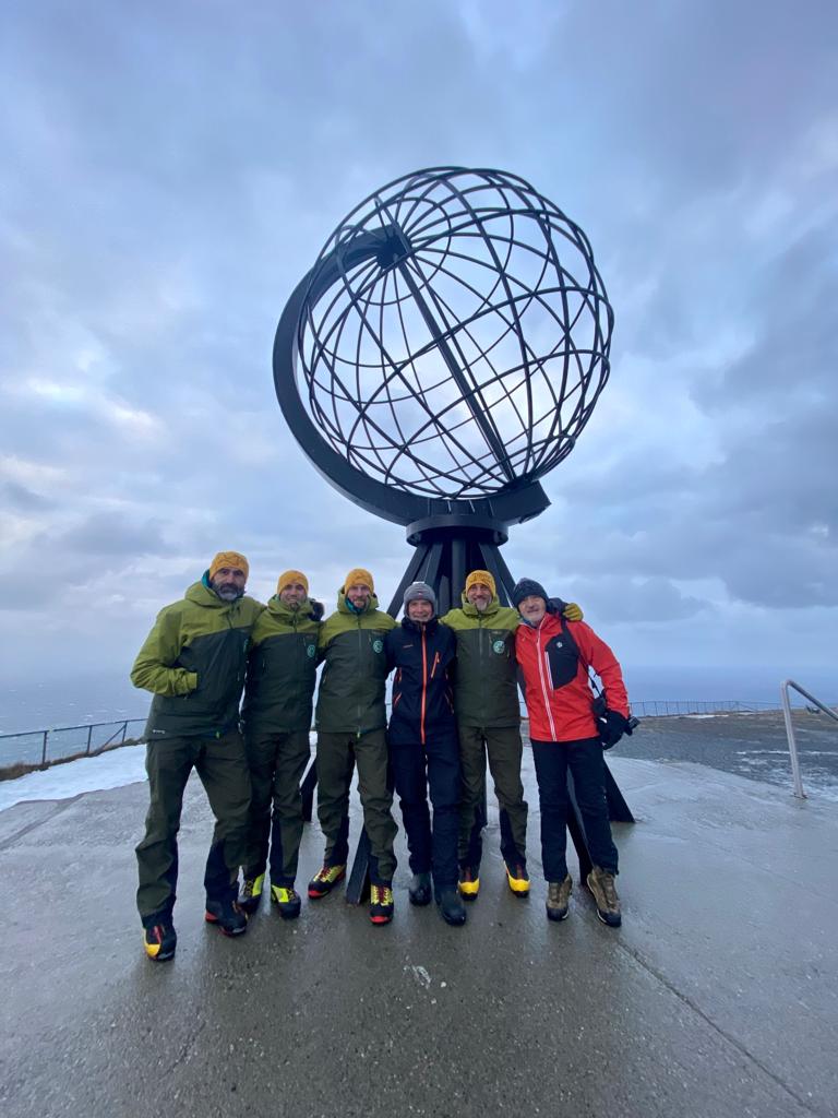 El GMAM ha estado preparando su expedición al campo de hielo sur patagónico en el extremo más septentrional de Europa. En la imagen: Cabo Norte