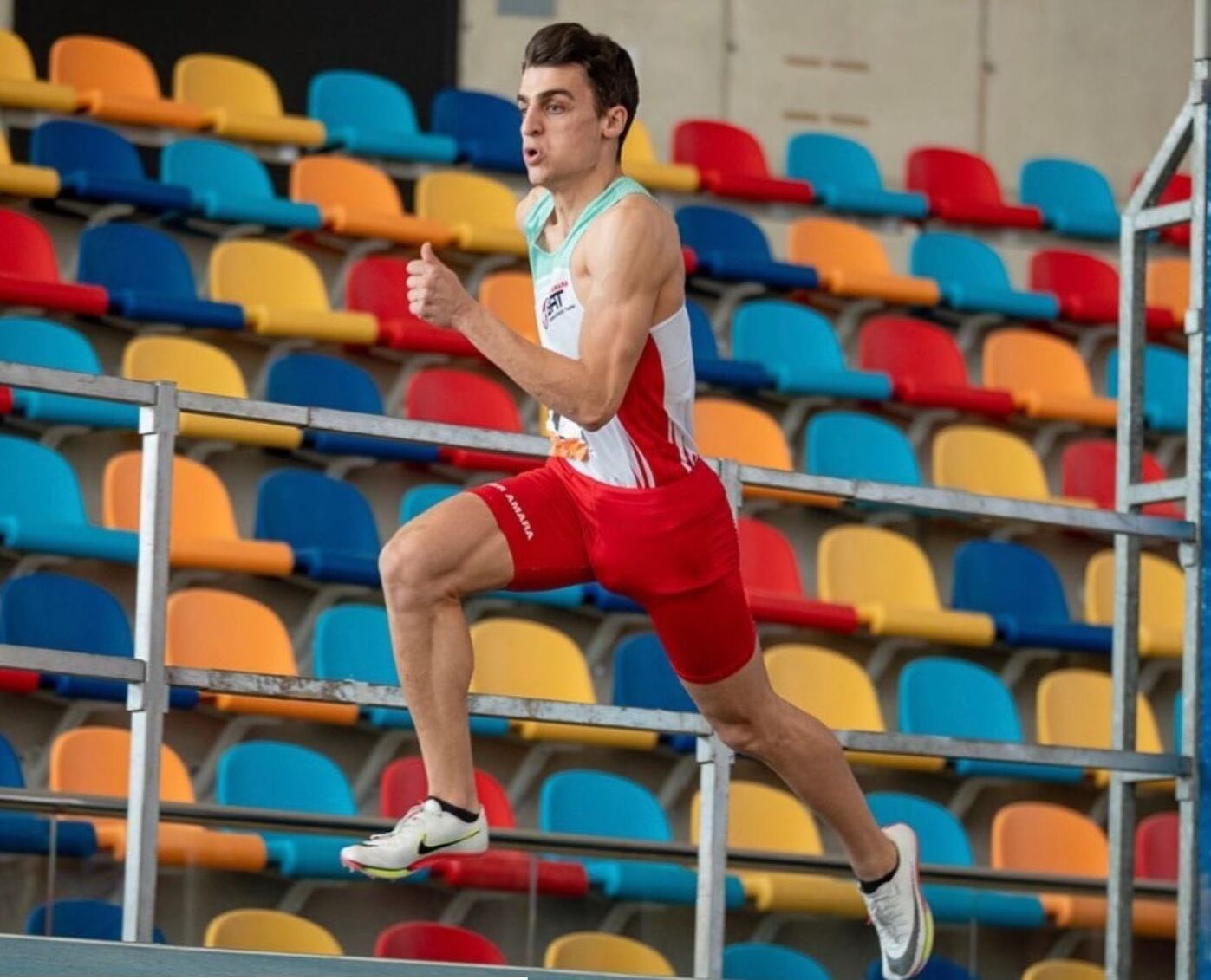 Imatge de promoció que ha fet la Federació Andorrana d’Atletisme per anunciar la tria del representant andorrà als campionats del món de pista coberta de Belgrad.