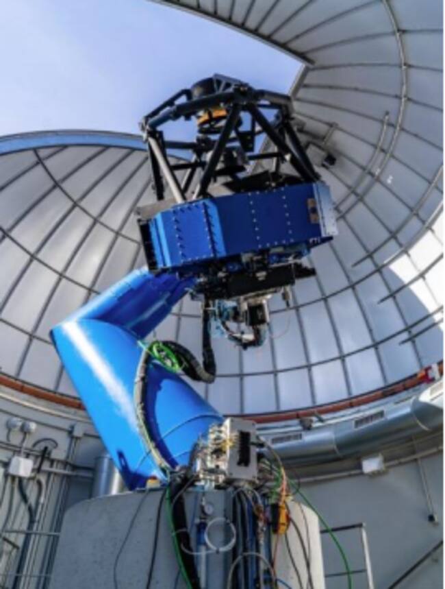 Imagen del telescopio JAST80 del Observatorio Astrofísico de Javalambre con el quese han tomado los datos observacionales utilizados en el estudio.