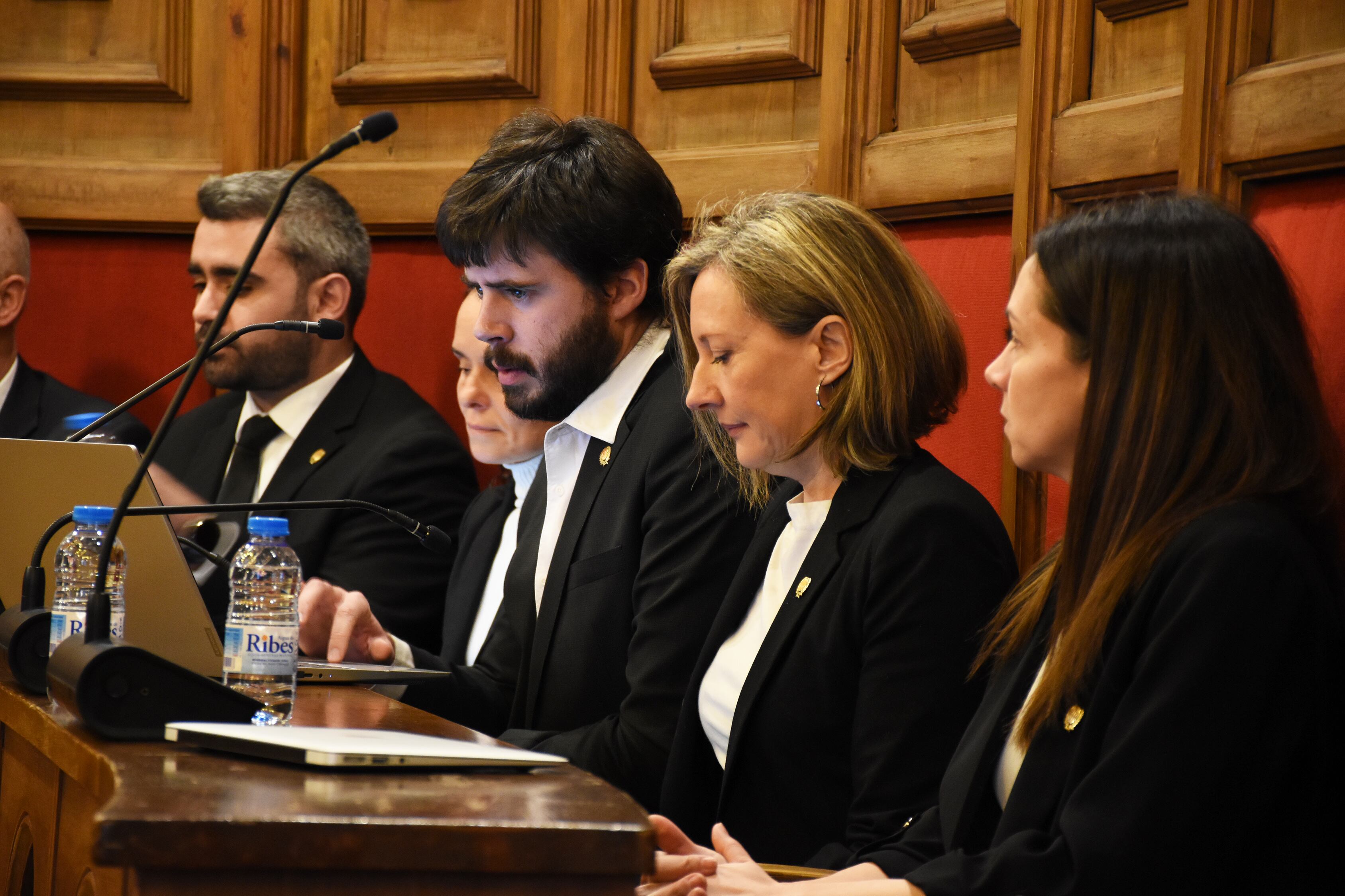 Els consellers de la minoria durant la sessió de comú d&#039;aquest dimarts a Sant Julià de Lòria.