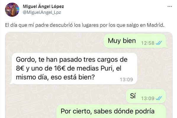 La surrealista conversación que mantienen un padre y un hijo.