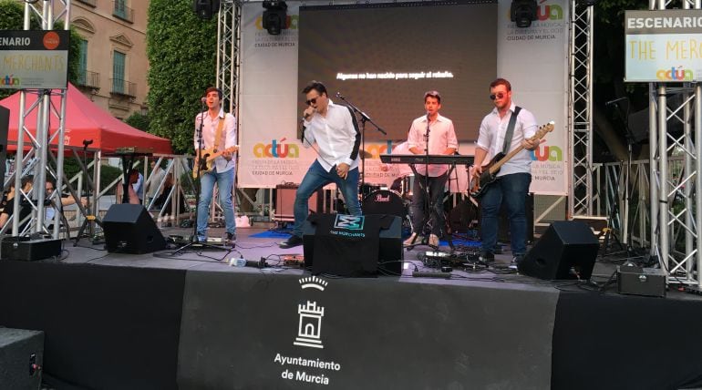 Actuación del grupo The Merchants en Actúa Murcia 2018