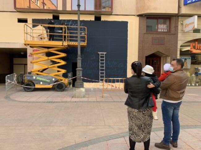 El mural es el homenaje a Nevenka