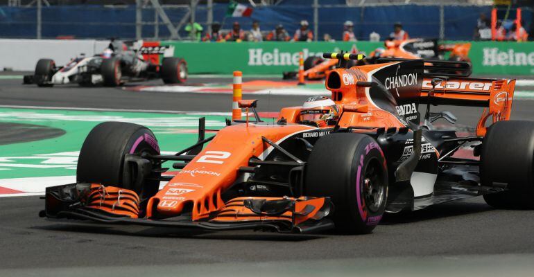 Stoffel Vandoorme durante el GP de México