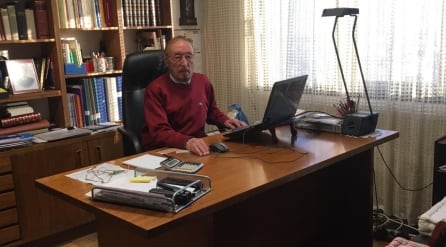 Celso Alcaina acompañó, antes de fallecer, al antiguo cura de Moraime al notario para dejar por escrito todo lo sucedido el día que Carmen Polo se presentó en la Iglesia.