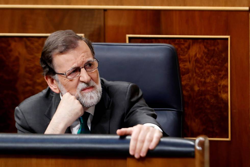 El expresidente del Gobierno Mariano Rajoy, en el Congreso.