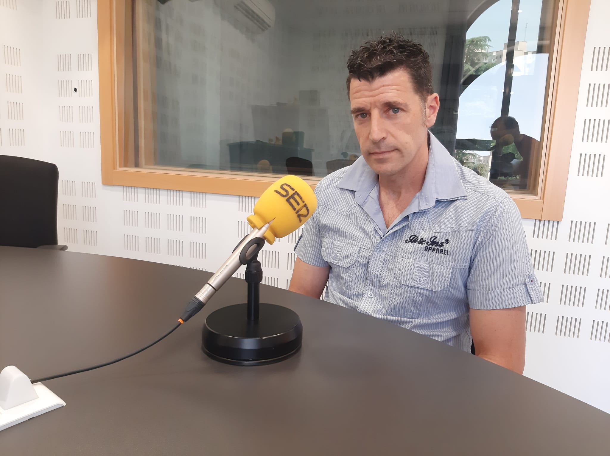 Alberto Palacios en los estudios de SER Madrid Sur