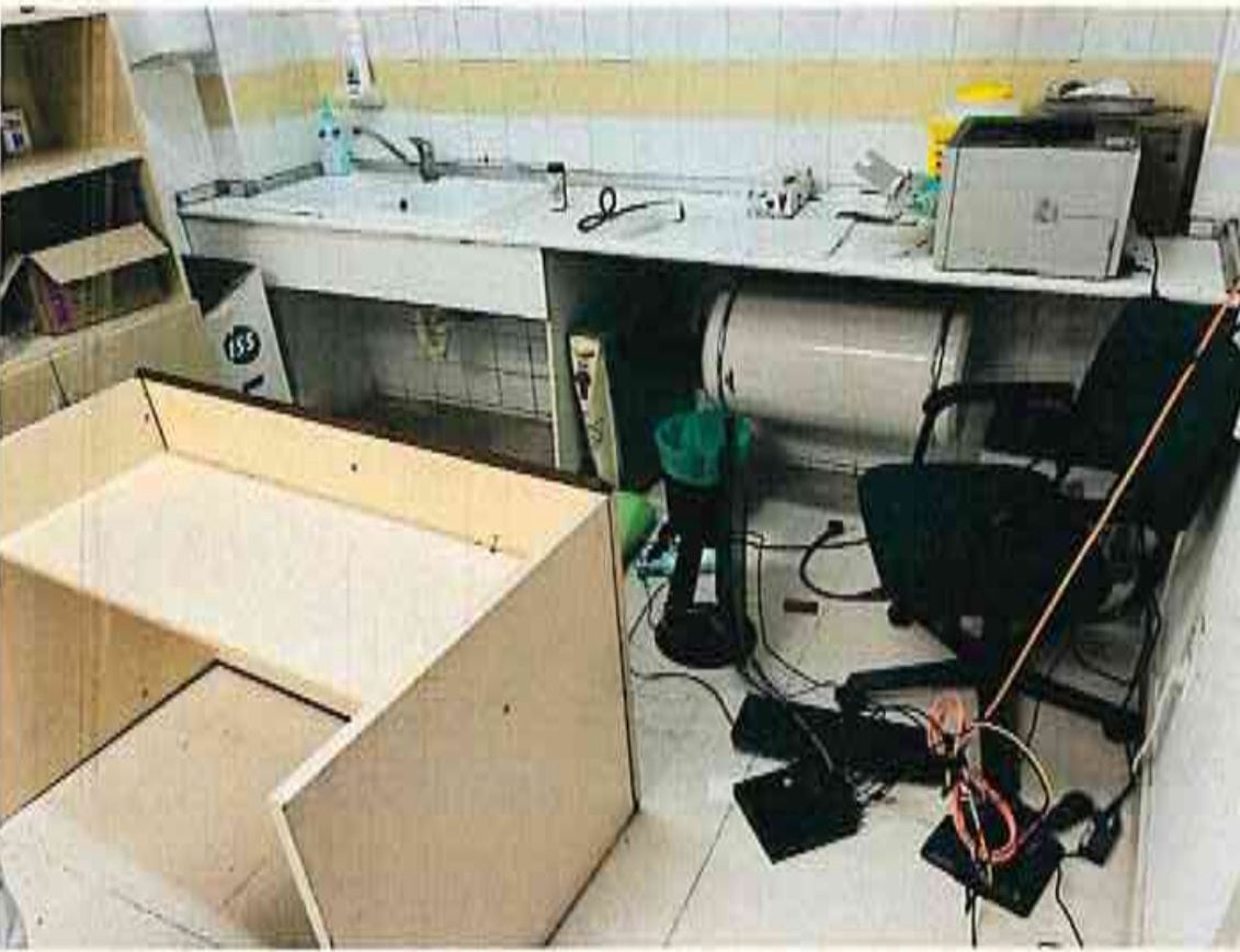 Así quedó el consultorio tras la agresión del centro de salud de Casetas