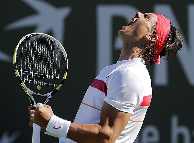 Nadal celebra su victoria en Indian Wells