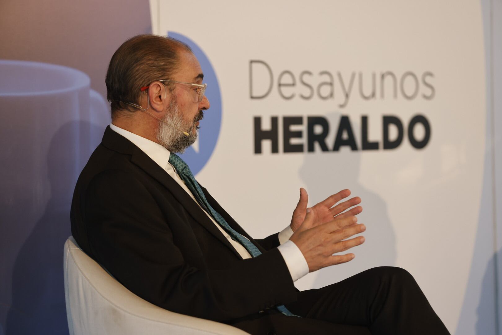 El presidente de Aragón, Javier Lambán, en los Desayunos Heraldo