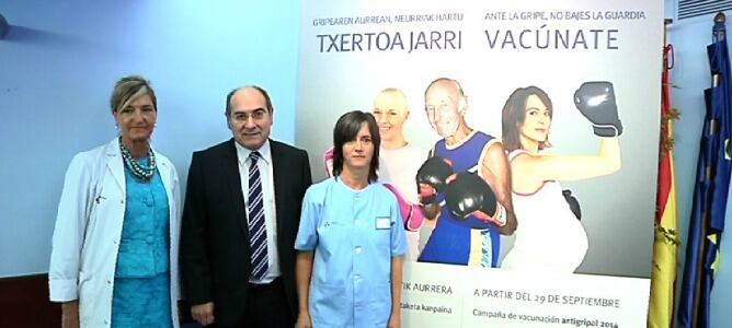 El consejero de salud, Jon Darpón, ha presentado la campaña de vacunación antigripal 2014