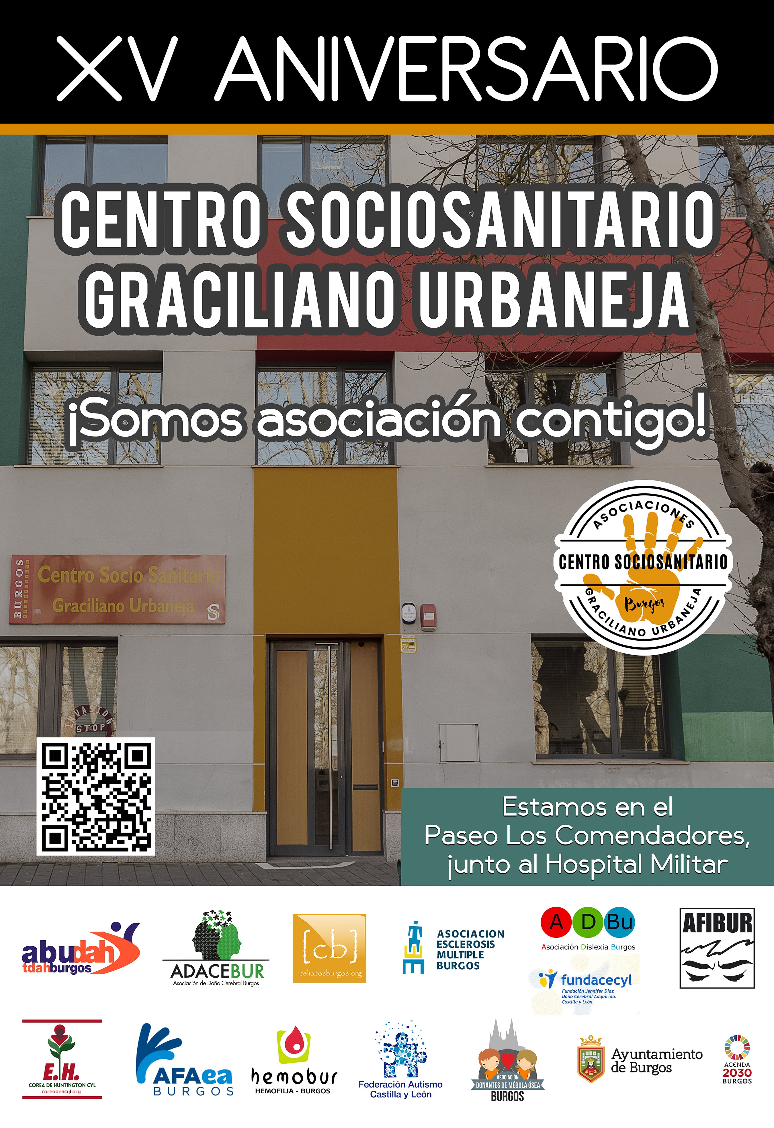 Cartel conmemorativo del decimoquinto aniversario del Graciliano Urbaneja