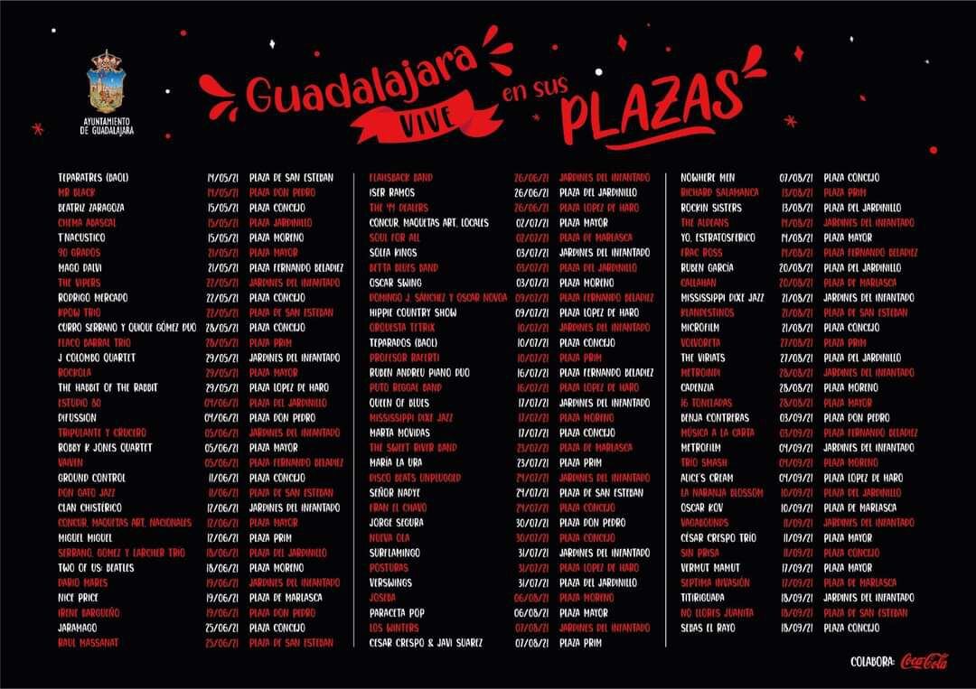 Cartel "Guadalajara vive en sus plazas"