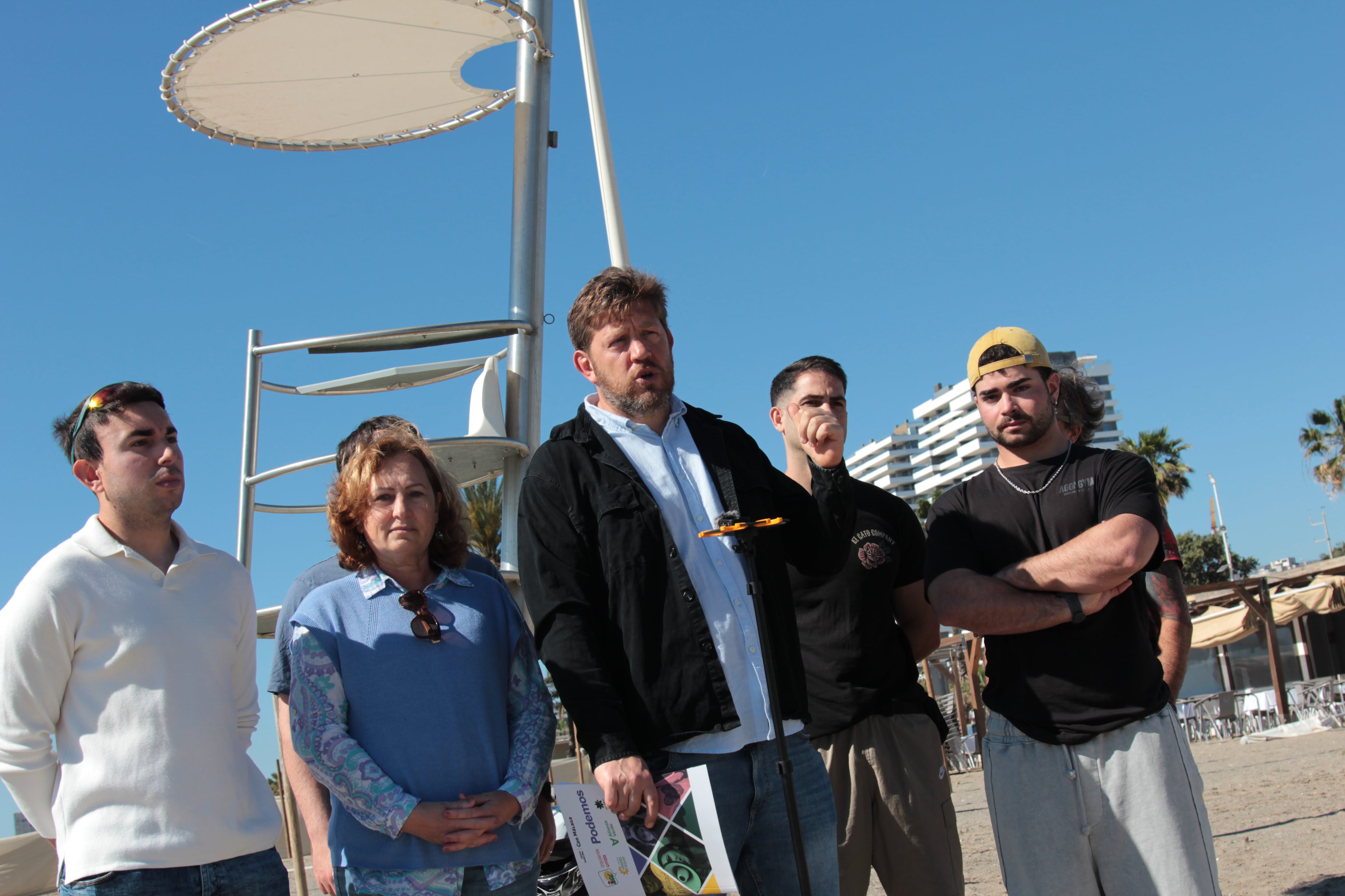 Momento del encuentro con el grupo municipal Con Málaga