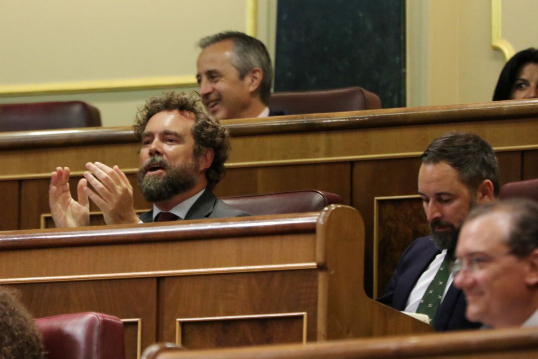 El portavoz de Vox, Iván Espinosa de los Monteros, en el Pleno extraordinario en el Congreso para tratar la gestión del &#039;Open Arms&#039;  