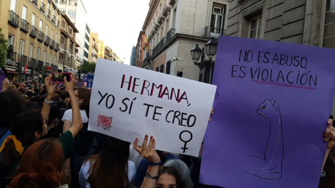 Manifestación contra la primera sentencia de &#039;la Manada&#039; en Madrid