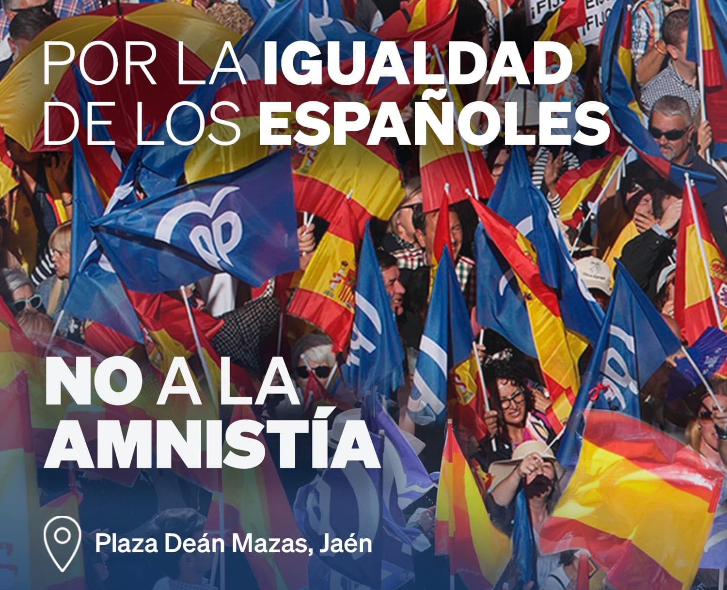 Cartel de la Concentración del PP contra la Ley de Amnistía en Jaén