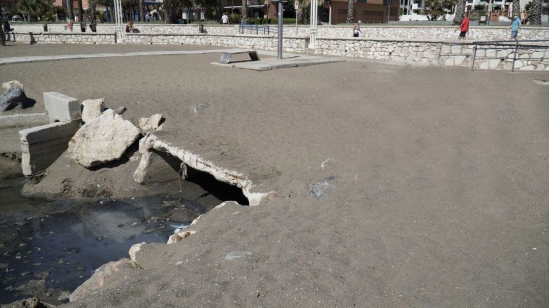 Vertidos de aguas fecales en Málaga