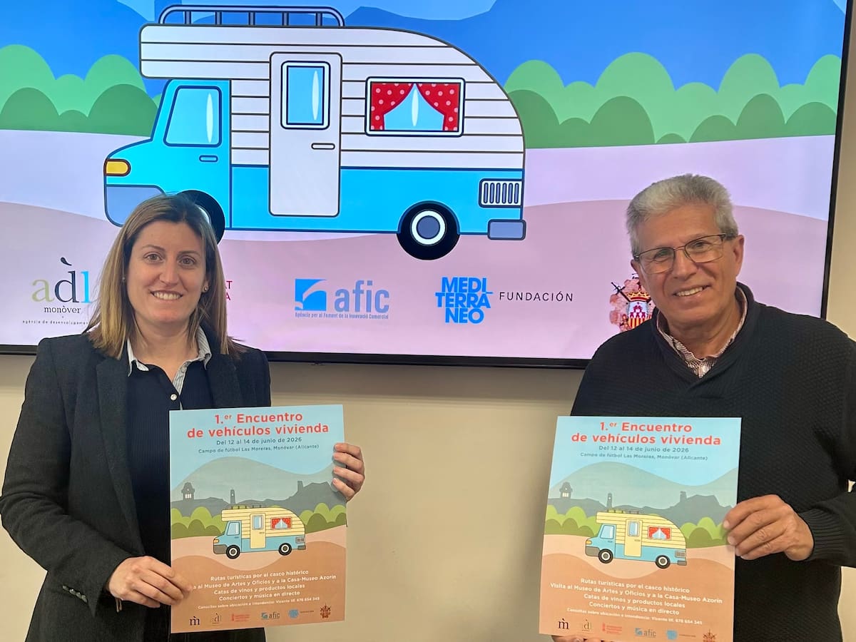 Monóvar acogerá en junio el primer encuentro de autocaravanas con actividades culturales, gastronómicas y comerciales