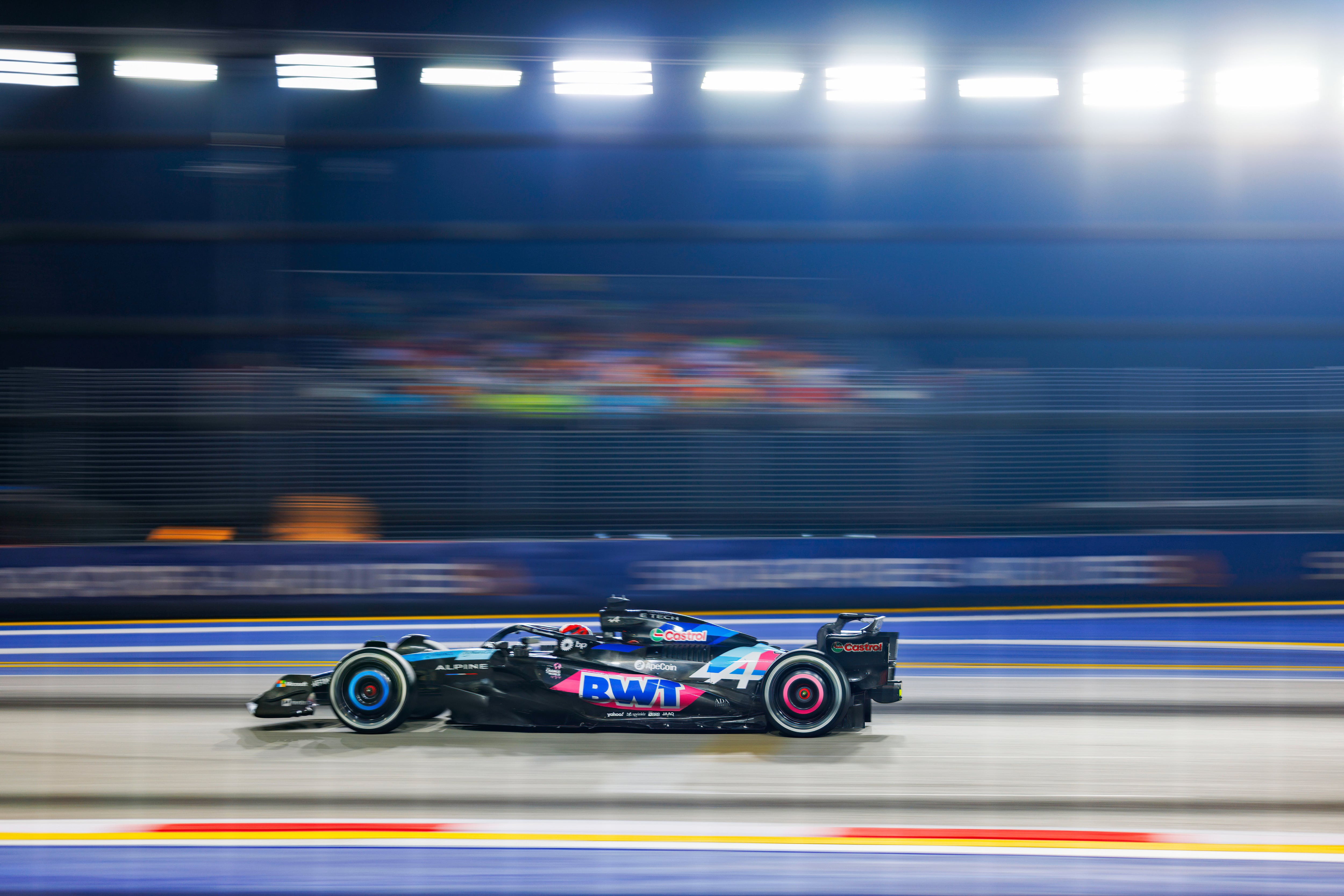 Esteban Ocon durante el GP de Singapur