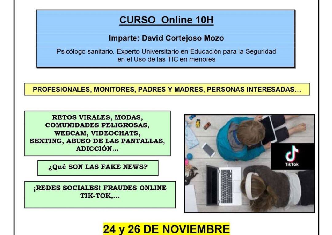 Los menores y la red es el tema que abordará un nuevo curso en Medina del Campo