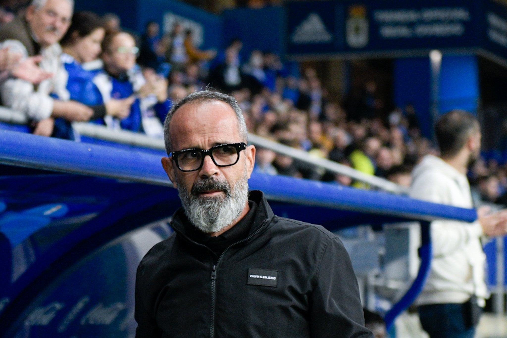 Cervera en un partido del Real Oviedo