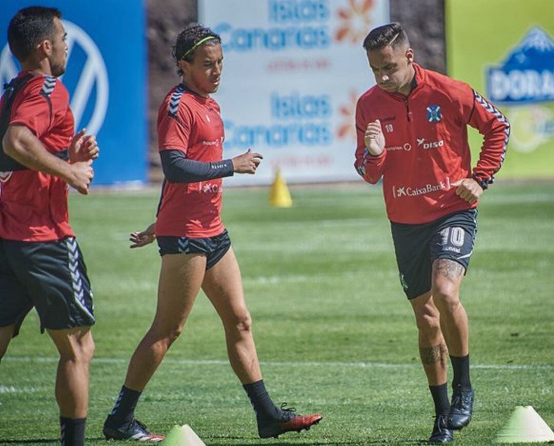 Suso Santana, durante un entrenamiento posterior a la cuarentena.