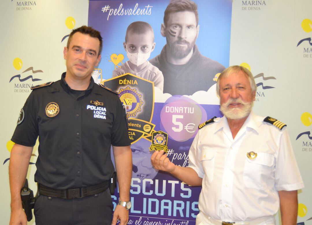 El director de Marina de Dénia, Gabriel Martínez, y el jefe de la Policía Local de Dénia, Pepe Martínez Espasa.