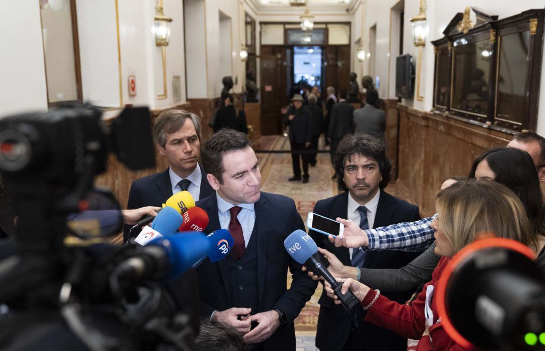 El secretario general del PP, Teodoro García Egea, en la Jornada de Puertas Abiertas del Congreso de los Diputados. 